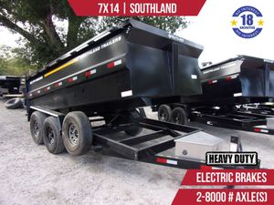 New 2025 Southland 7 x 14 High Side 16k Dump Trailer